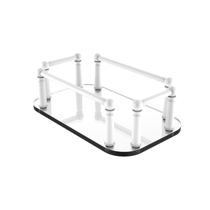 Plat de savon mural à fixation sur le dessus meuble-lavabo, Blanc mat