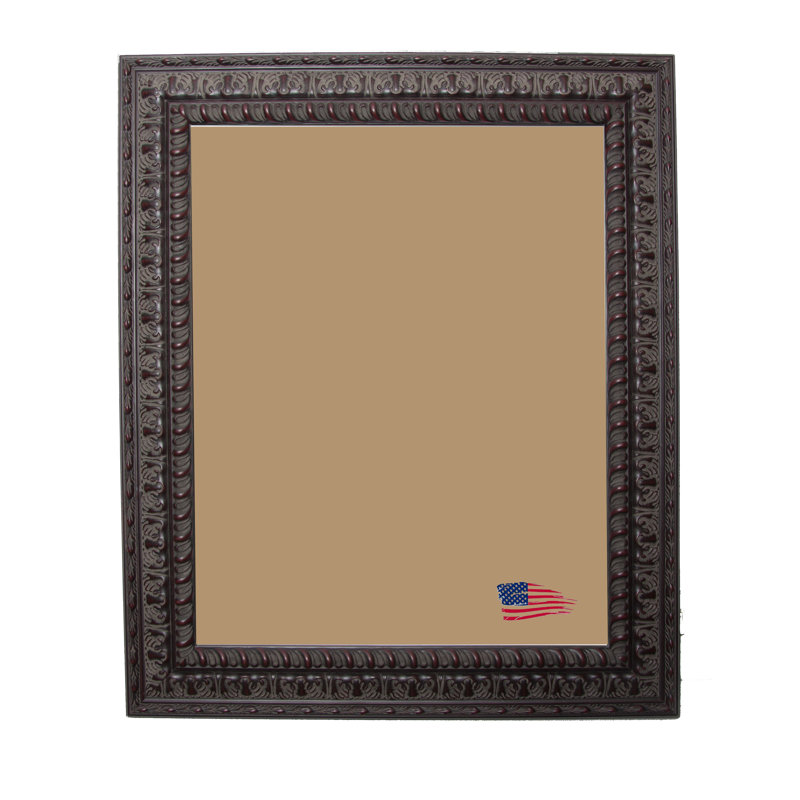 Shane William Aged Dark Brown Solid Wood Embossed Picture Frame, 17" x 11"
