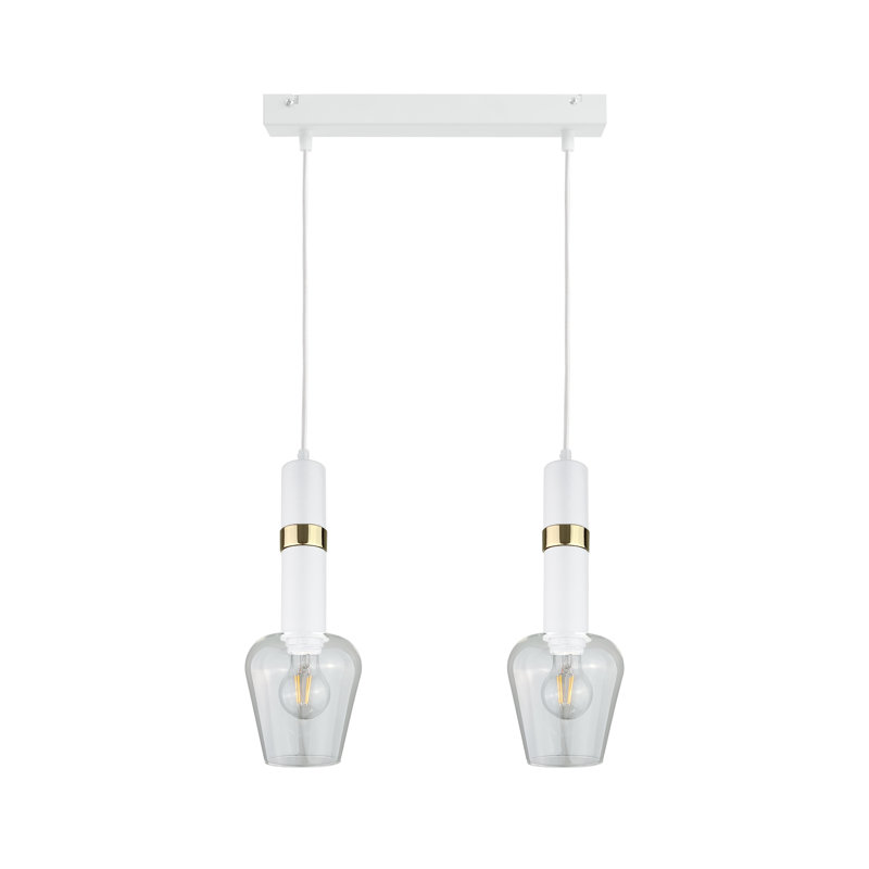 Damia 2 - Light Kitchen Island Pendant, White/Gold