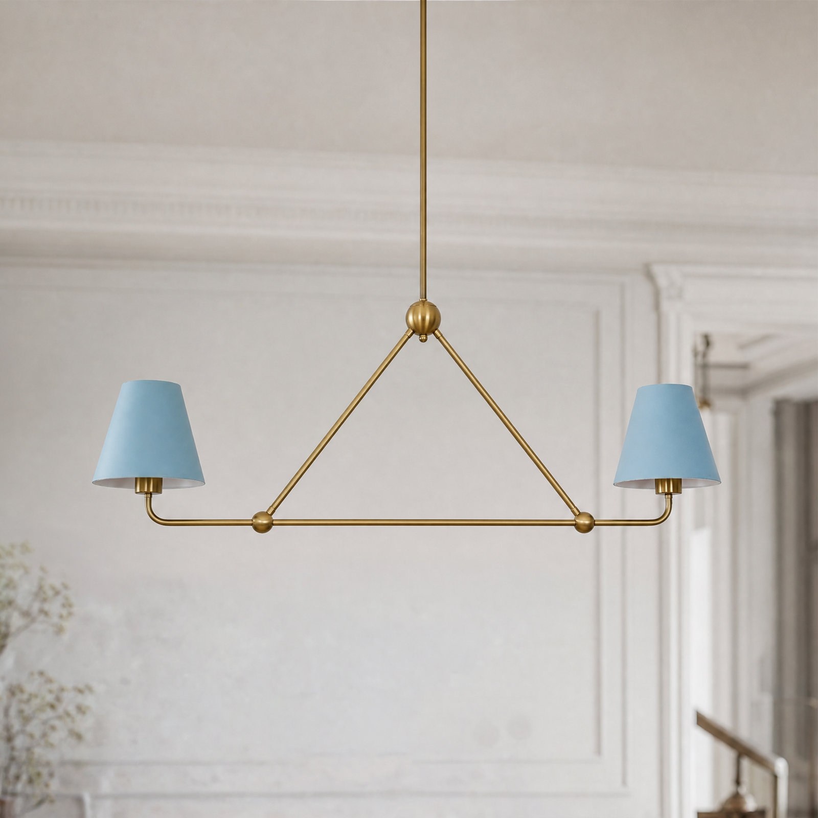 Rome 2-Light Pendant, Blue