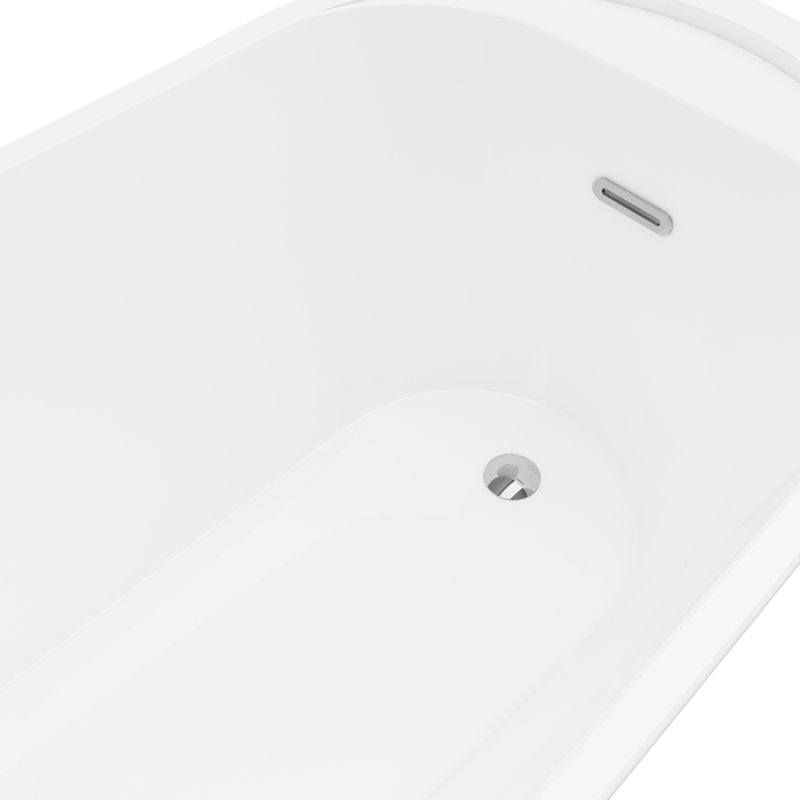 59'' x 30'' Freestanding Soaking Acrylic Bathtub