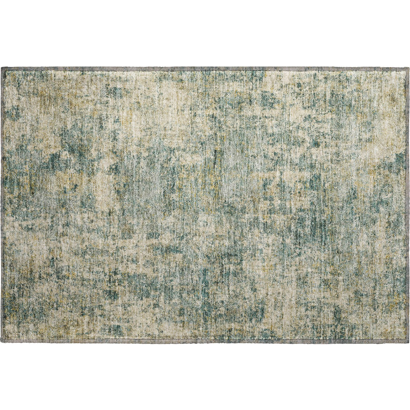 Premium Machine Washable Mayfield AMF2061 Abstract Rug, 1'8" x 2'6", Aloe
