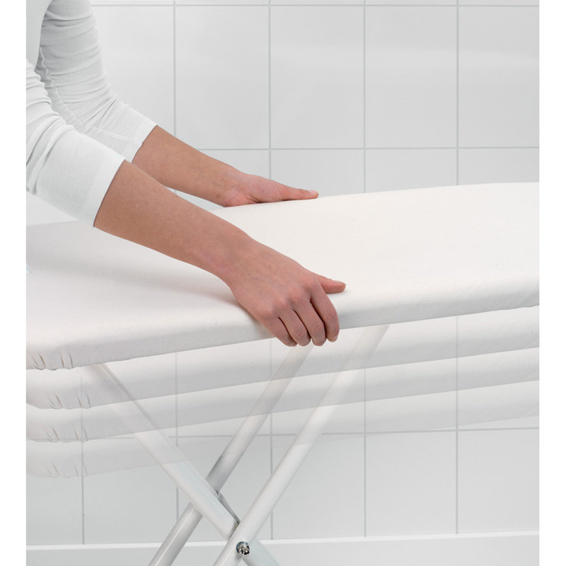 Brabantia Size C Large Ironing Board with Solid Steam Unit Holder, White