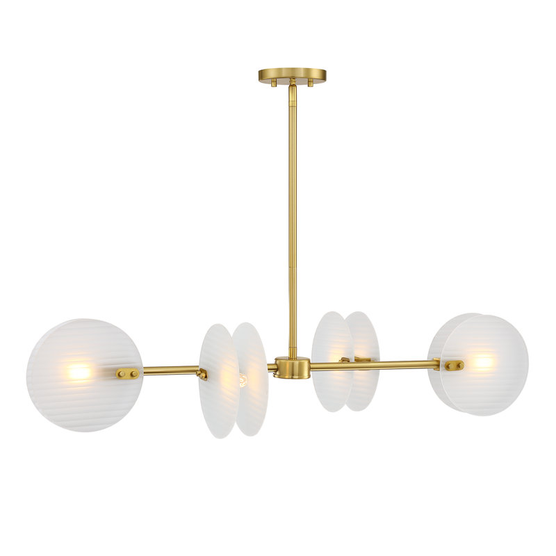 Kildare 4 - Light Brushed Gold Kitchen Island Pendant