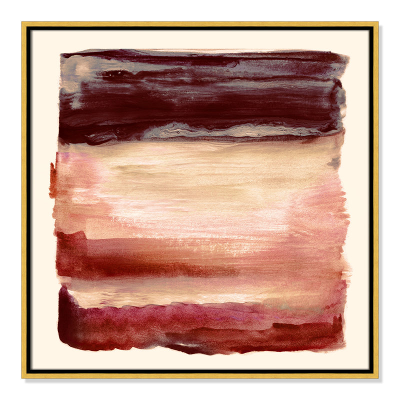 «Burgundy Sky I» par Nan, Or, H 25,5 po x l 25,5 po