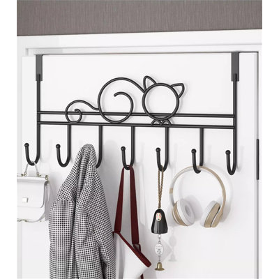 Iron Seamless Over-The-Door Hook Rack