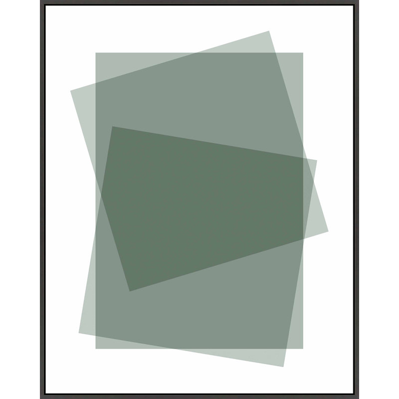 Sage Kami Print by Jacques Pilon, 25" H x 20" W, Black Framed Canvas
