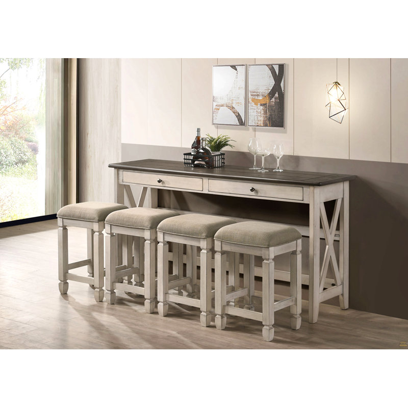 Console avec 4 tabourets