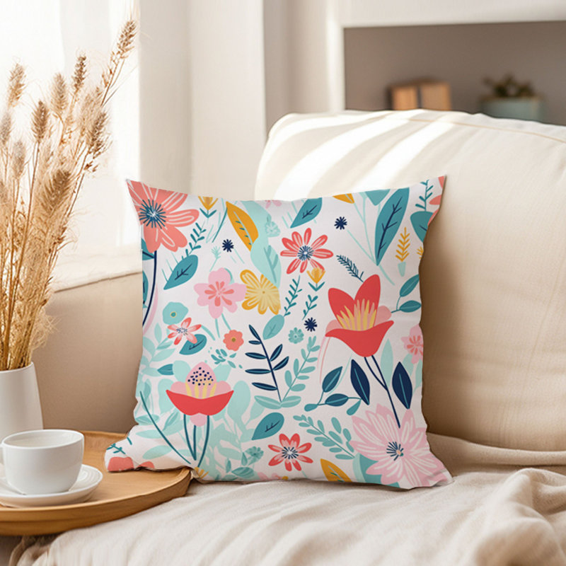 Floral Scandinavian Wildflower Pattern IV Flowers, 16" x 16"