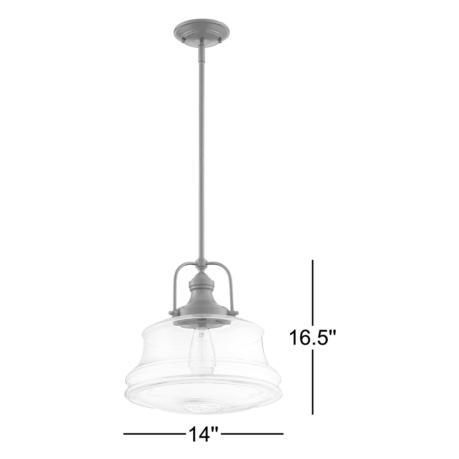 Truro 1-Light Adjustable Height Schoolhouse Pendant , English Bronze