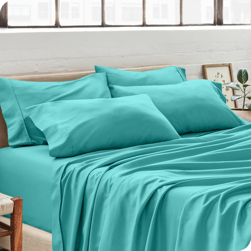 Ultra-Soft Microfiber Pillowcase, Turquoise, 4 King Pillowcases