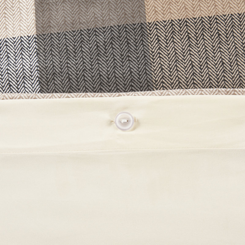 Housse de couette 6 pièces Herringbone, Housse de couette double + 5 pièces supplémentai