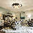 4-Light 17.71" Unique Semi Flush Chandelier with Crystal Accents