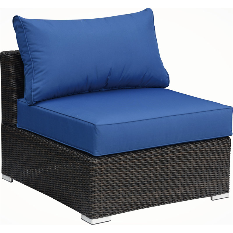 Canapé modulaire Godding, 100 % polyester bleu
