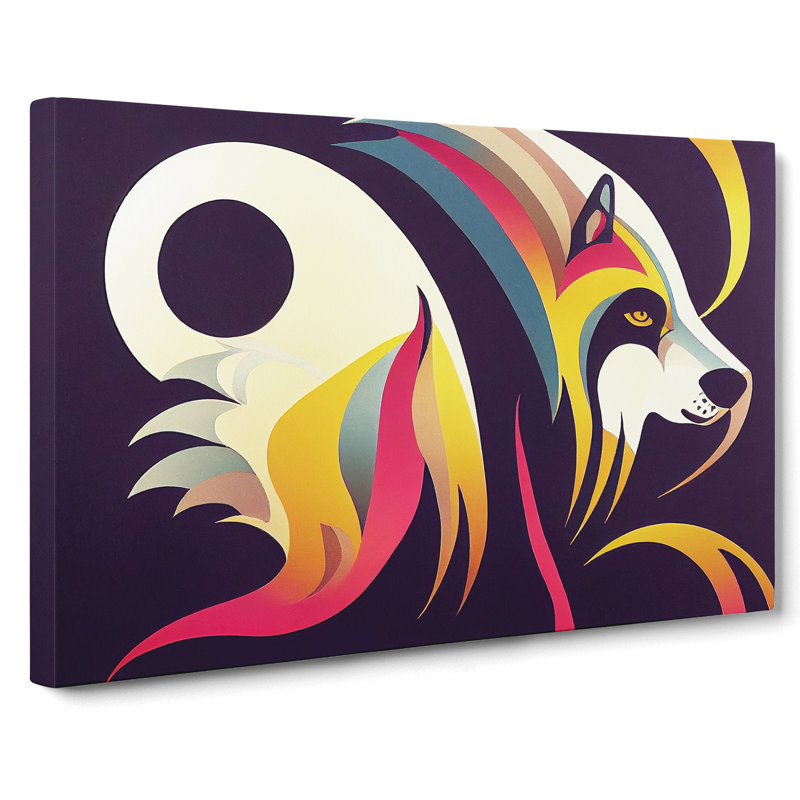 Wolf Abstract Vol.2 - Wrapped Canvas, 40cm H x 60cm W x 3cm D