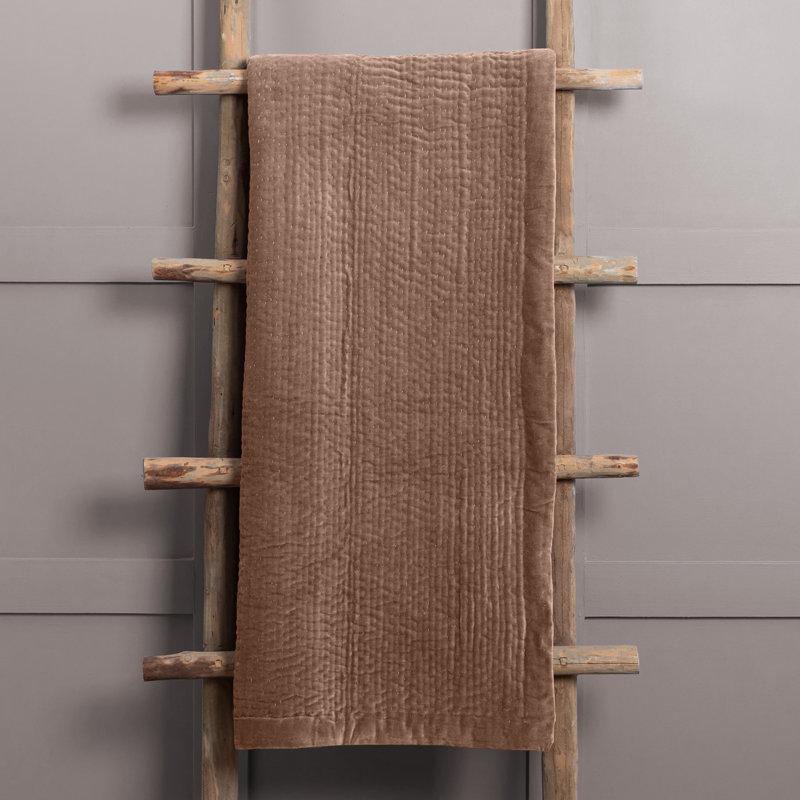 Haze Quilted Throw Blanket, Dark Orange