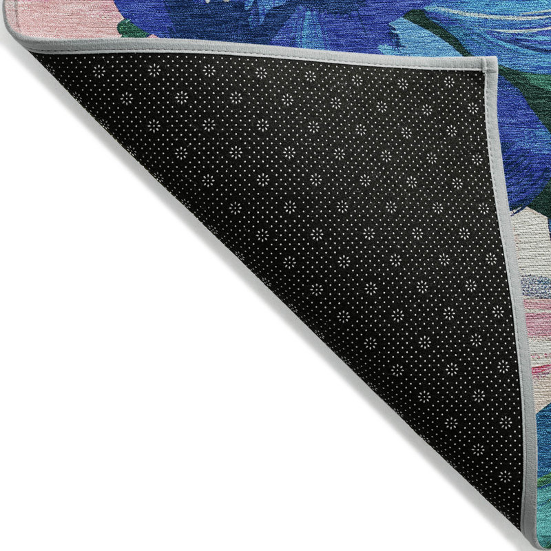Tapis intérieur / extérieur bleu Braidea, 5' x 7'6"