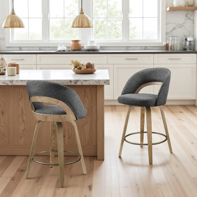 Upholstered Swivel Dining Bar Stools
