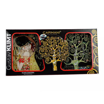 Glass Square 2 Piece Coaster Set