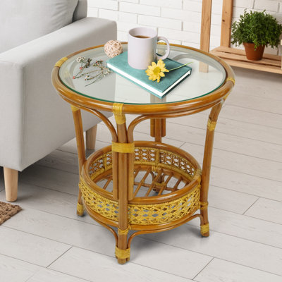 Pesmes Rattan Wicker Coffee Table by Bay Isle Home