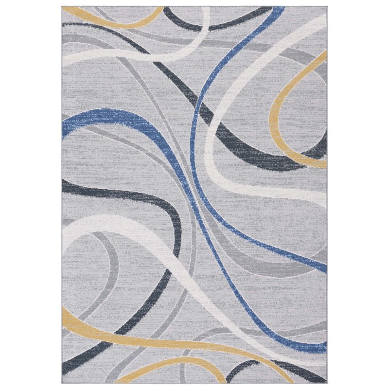 Hanen Performance Abstract Rug, Round 6'7"
