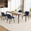 Modern Curved Back Dining Chair With Wood Legs, Upholstered Accent Chair For Kitchen & Living Room-1737306752