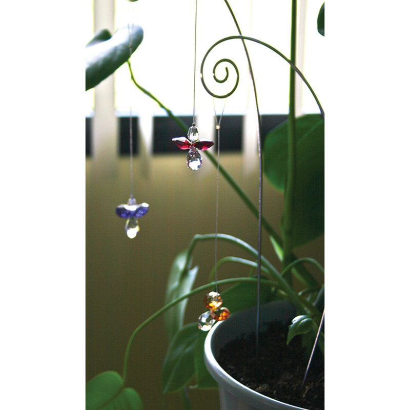 Light Amethyst Crystal Guardian Angel Suncatcher Ornament