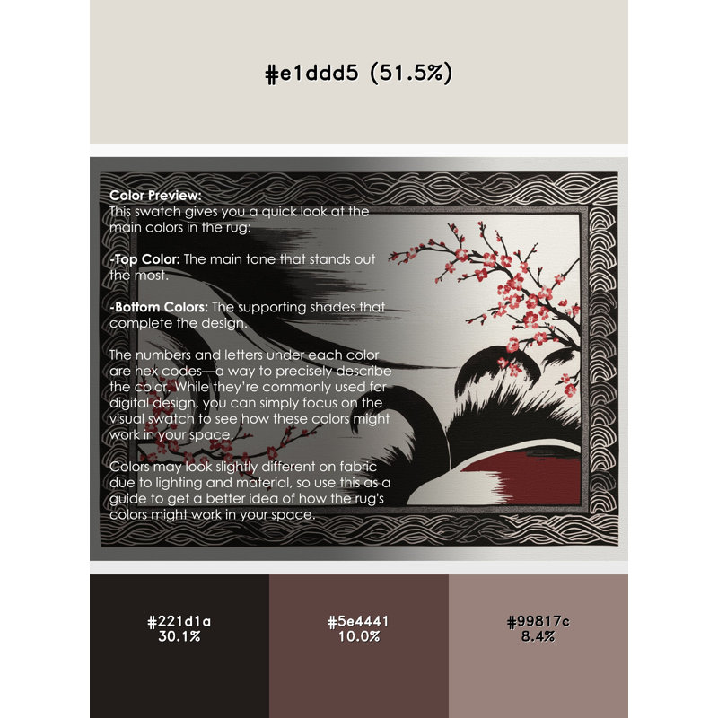 Sakura Dreams Rug, Round 6'
