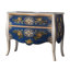 Commode d'appoint vintage à deux tiroirs peinte à la main