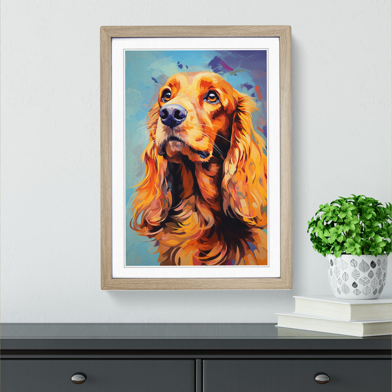 Single Picture Frame Print on Wood, 46cm H x 34cm W, Oak Framed