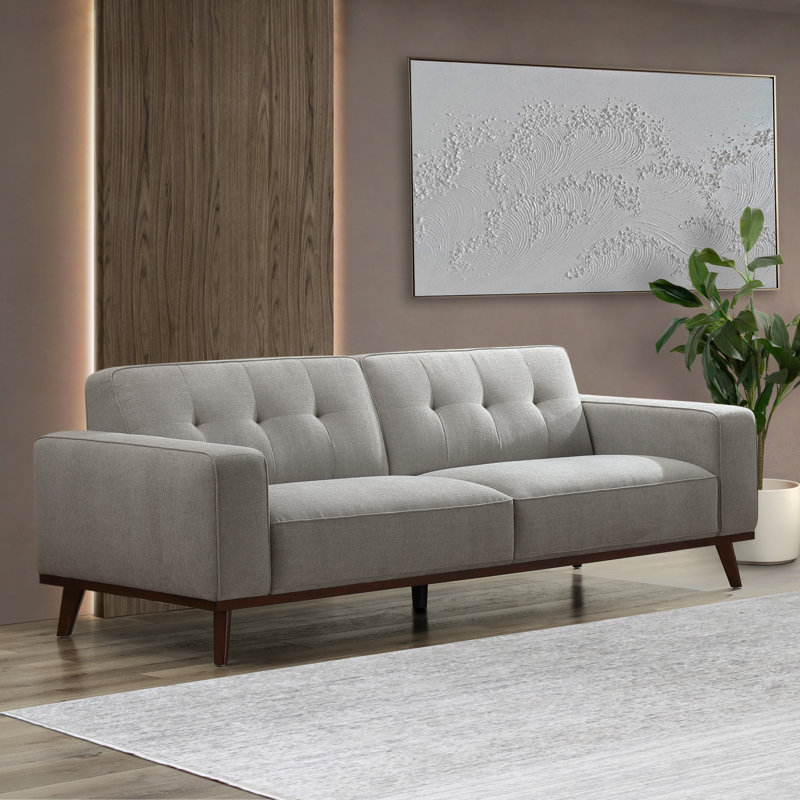 Canapé Leany, 100 % polyester gris