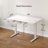 Tempered Glass Top Height Adjustable Standing Desk, Computer Desk with Drawer and USB Charge-1008077183-1006698346