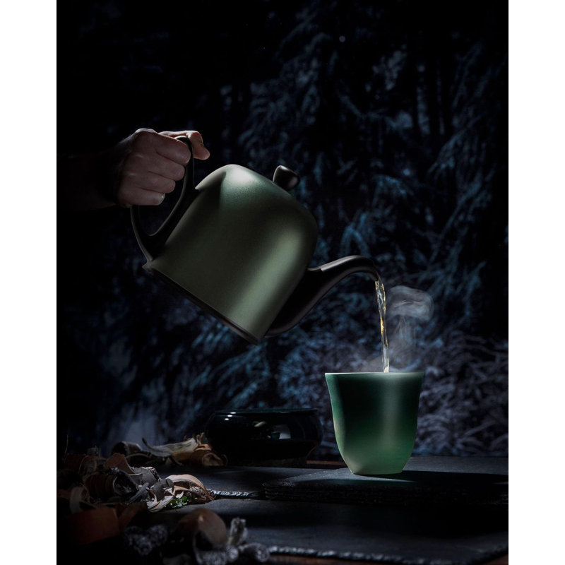 Théière Degrenne Paris Salam, 33 oz, Noir / vert