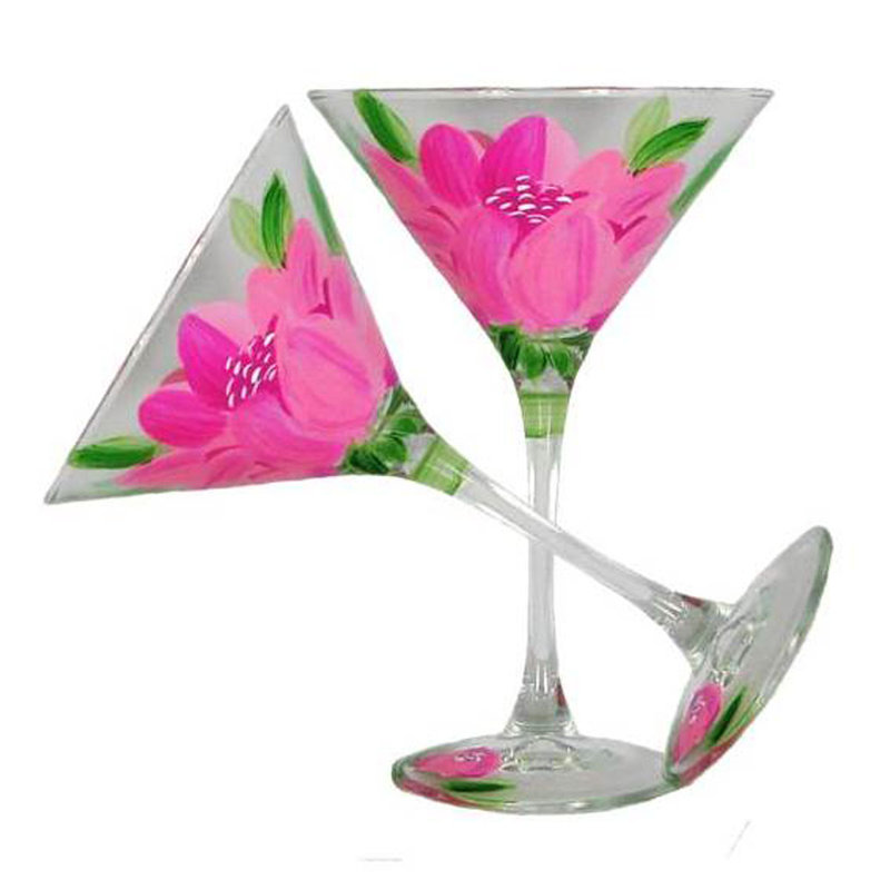 Peony 7.25oz. Martini Glass Set