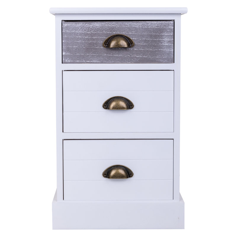 Zane 35cm W Solid + Manufactured Wood Bedside Table