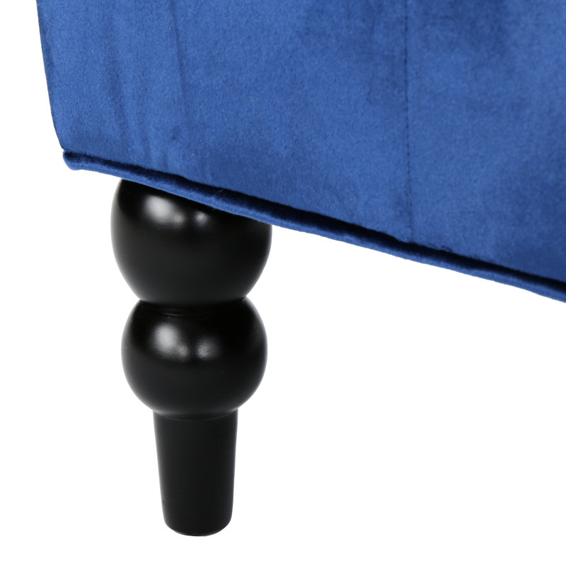 Élégant aile en velours bleu marine avec coutures de diamant enchanteur, pratique et charmant