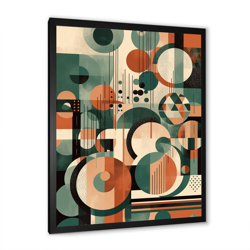 «Mid Century Artistic Transformations III», reproduction sur toile, Cadre photo noir, H 20 po x l 12 po x P 1 po
