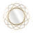 Hesiodos Modern Round Mirror with Geometric Layered Iron Frame, Metal and Glass Wall Decor Accent for Contemporary Interiors-580341138