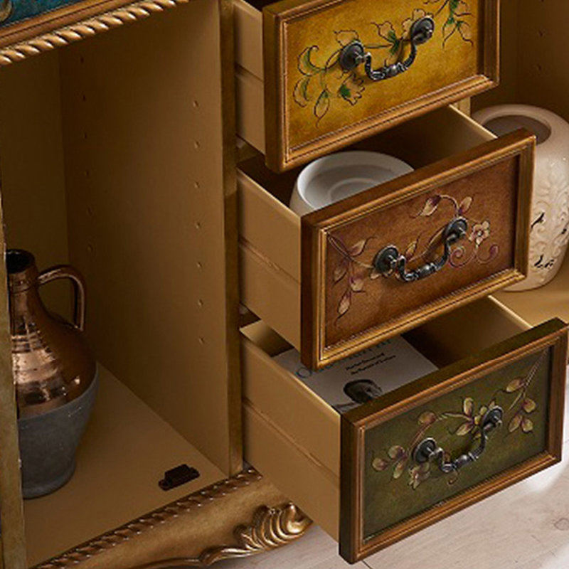 5-Drawer 2-Door Storage Cabinet