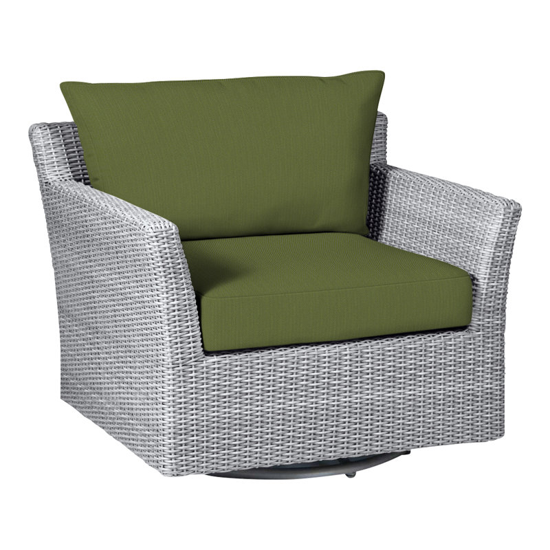 Fauteuil oscillant pivotant Club Woven N-Dura, Pas de soudure, Forêt de lin, Huître