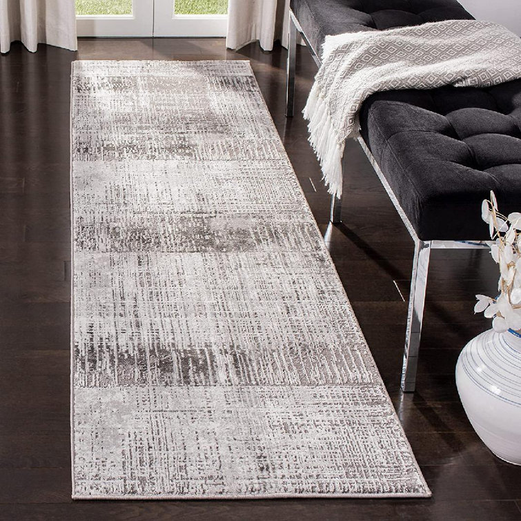 Leonidus Abstract Dark Grey/Grey Area Rug