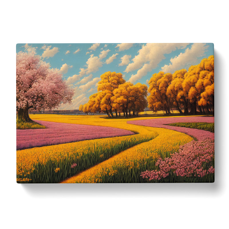 Spring Landscape Meadow Vol.1 - Wrapped Canvas