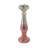 Decorative Glass Pillar Candle Holder with Curved Glam Design and Textured Surface for Modern Stylish Accent Decor-896731754