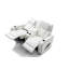 Causeuse inclinable Lumin G00807A-RL, blanc