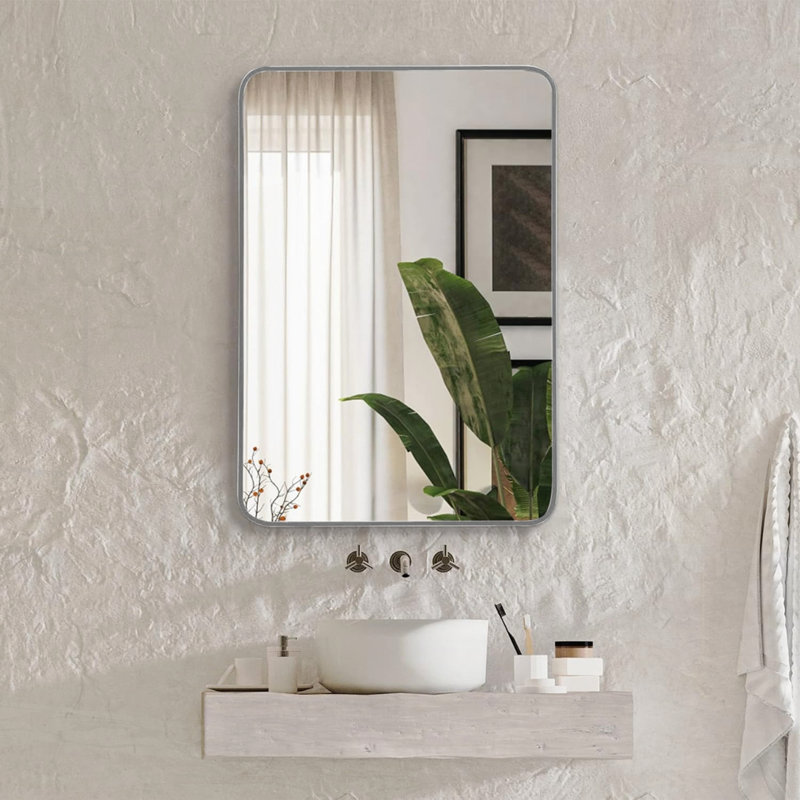 Miroir rectangulaire 22 po x 30 po, Argent argent