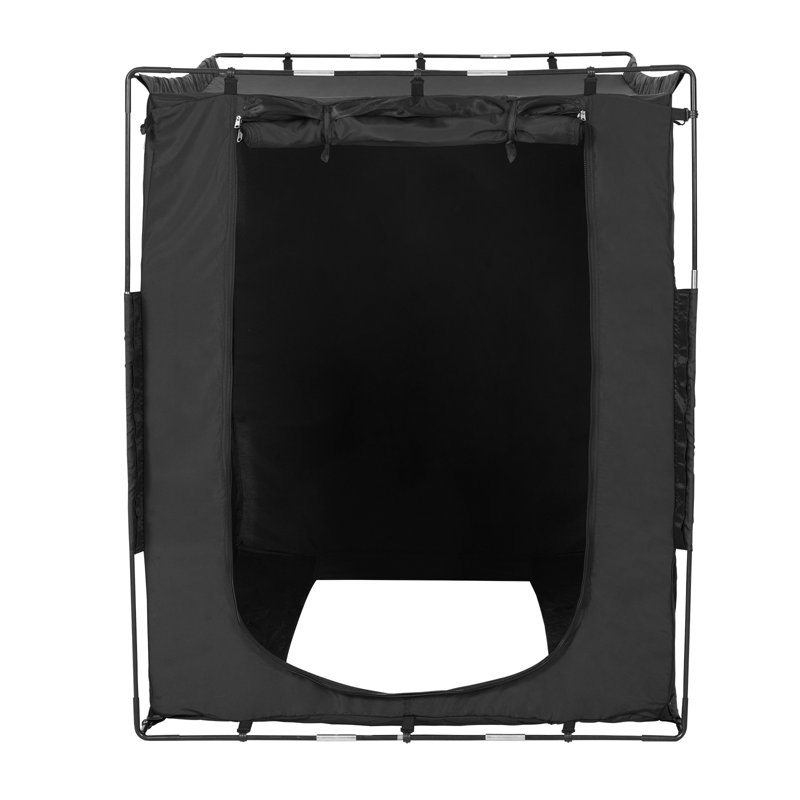 3 Doors Bed Tent Breathable Tent 70% Blackout with 0.37 in Fiber Poles, 7" H x 18" W x 10" D
