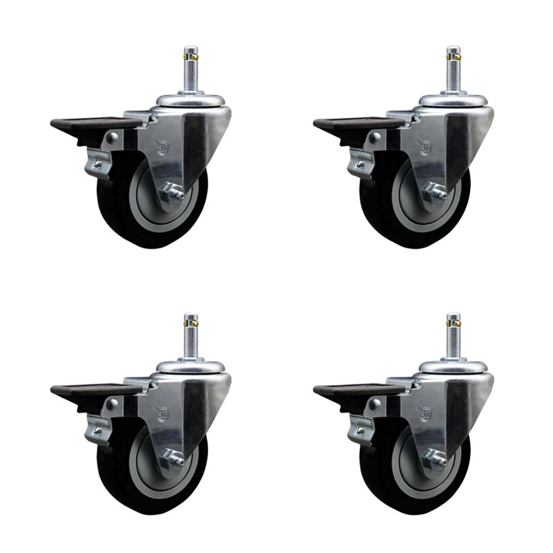 Grip Ring Stem Caster, Black