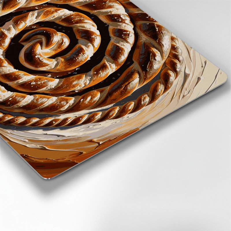 Desserts bretzels, art mural en métal noir, H 8 po x l 10 po