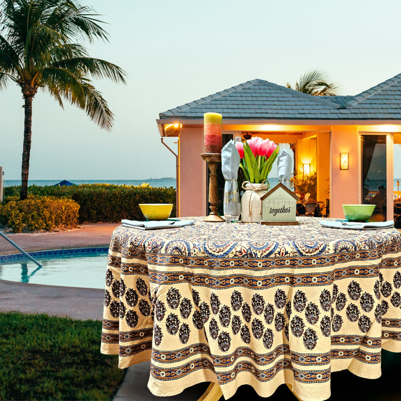 Floral 100% Cotton Tablecloth