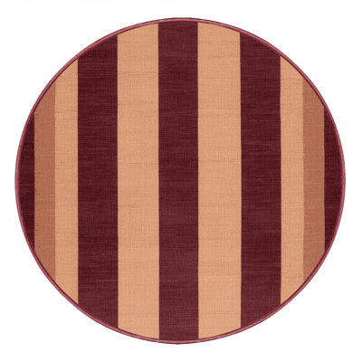 Machine Washable Checkered Red Area Rug